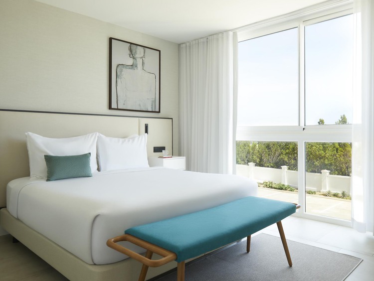 Guest bedroom with one king bed