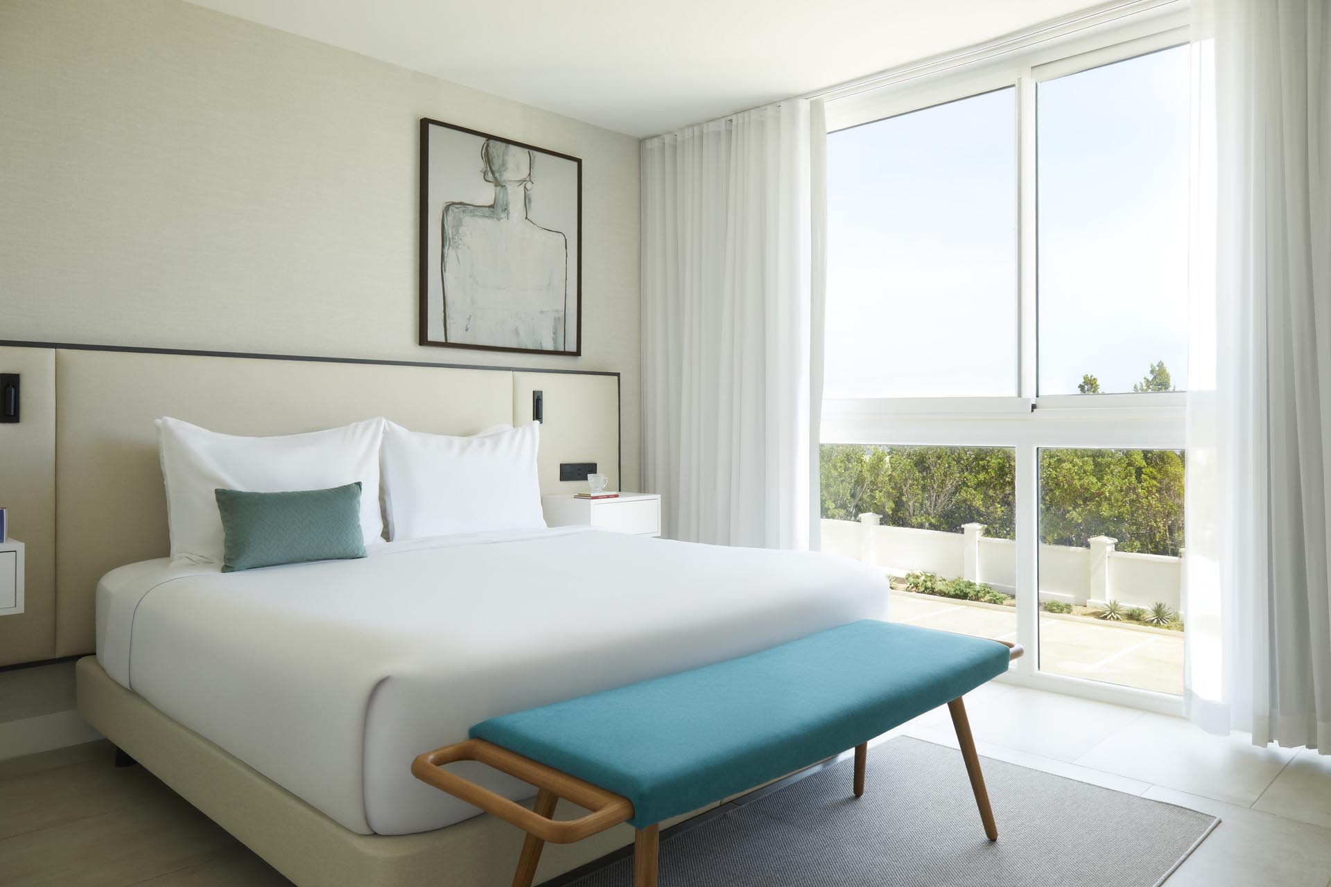 Guest bedroom with one king bed