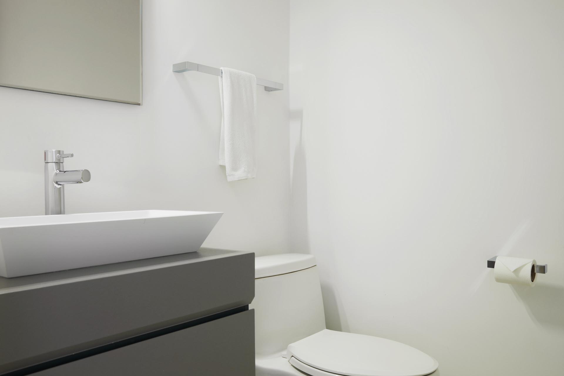 Toilet, tub, and bidet