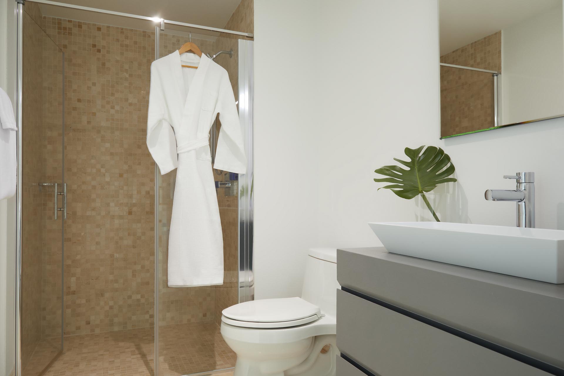 Toilet and bathroom vanity