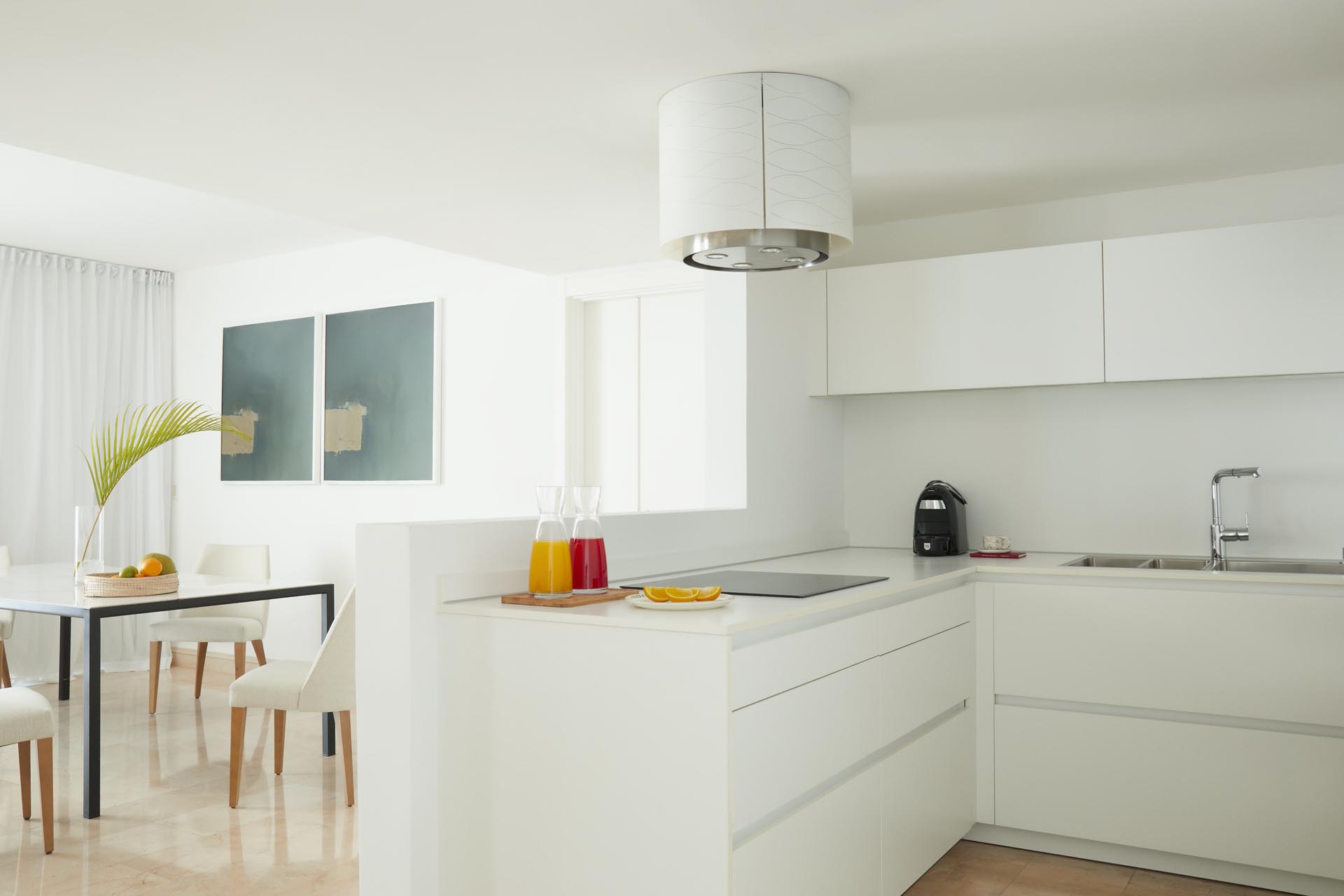 Kitchen cabinets with microwave and sink